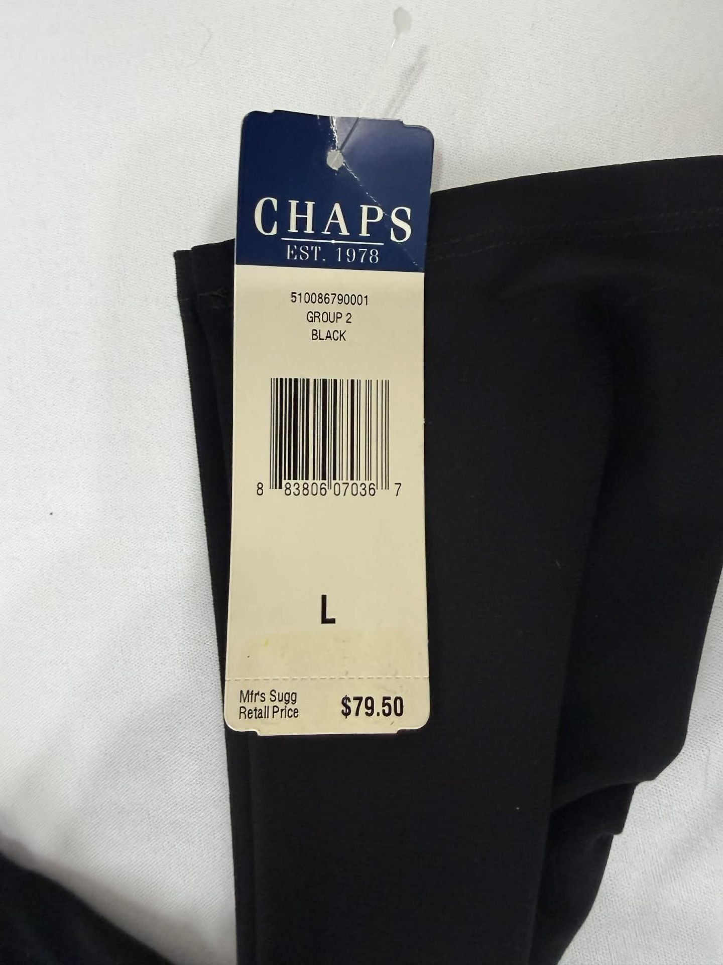 Chaps Black V-Neck Long Sleeve Fit & Flare Midi Dress 9