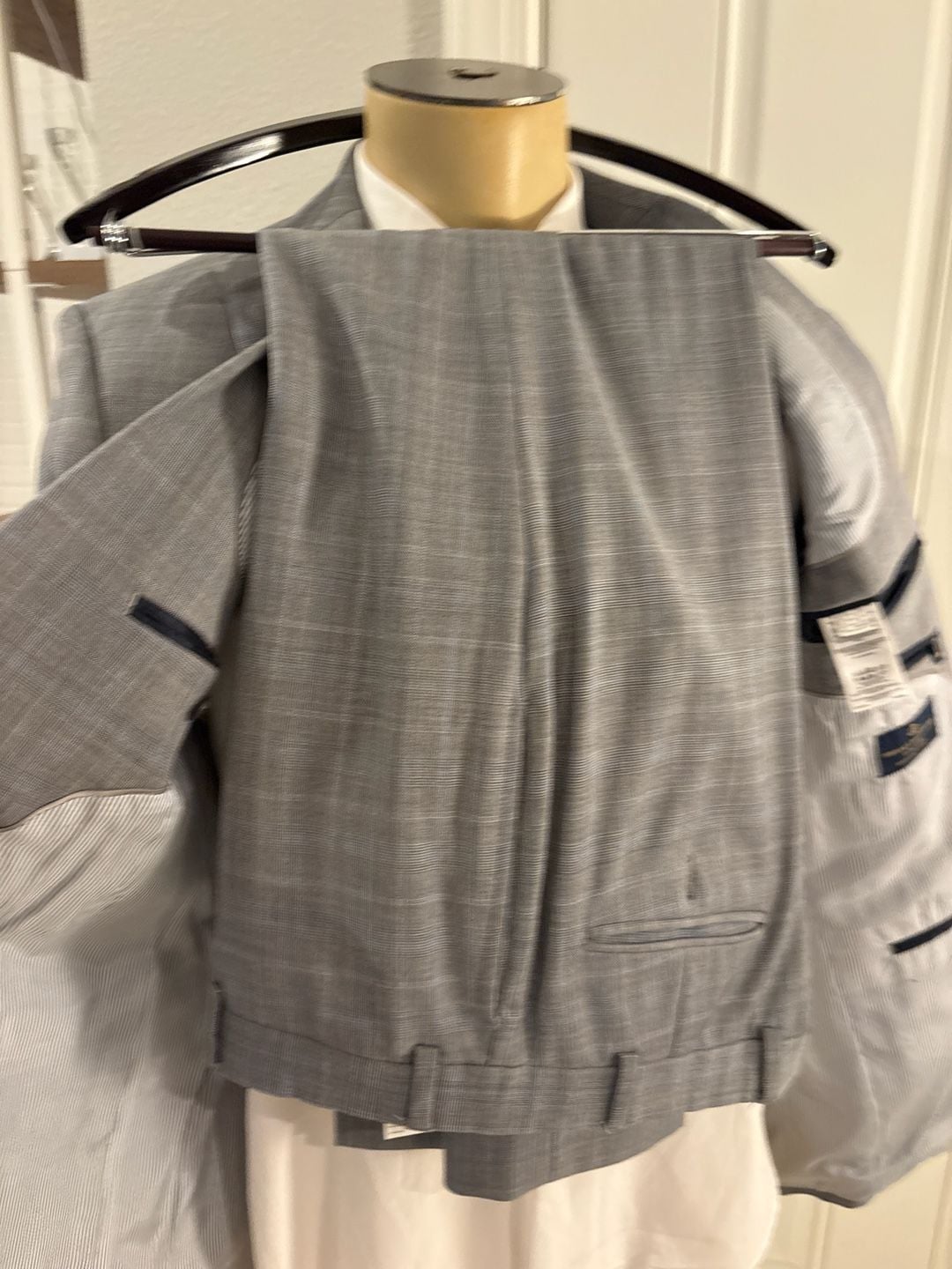 Brooks Brothers Explorer Fitzgerald Fit Gray Plaid Suit 41R Pants 36x30” 5