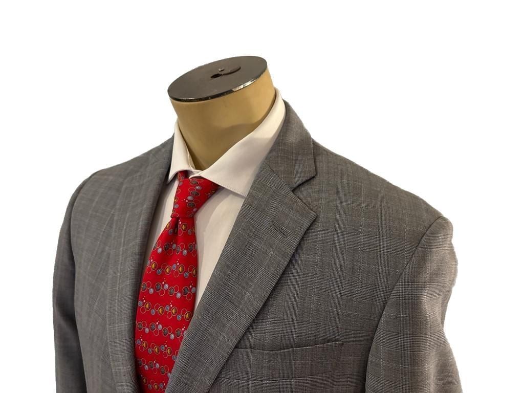 Brooks Brothers Explorer Fitzgerald Fit Gray Plaid Suit 41R Pants 36x30” 7