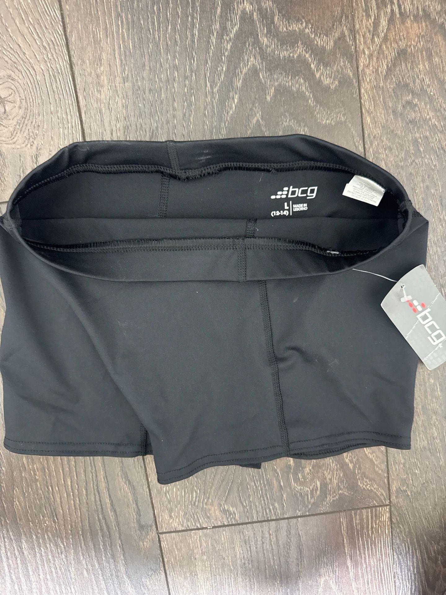 BCG Girls Black Compression Shorts Size L (12–14) Athletic Training NWT
3
