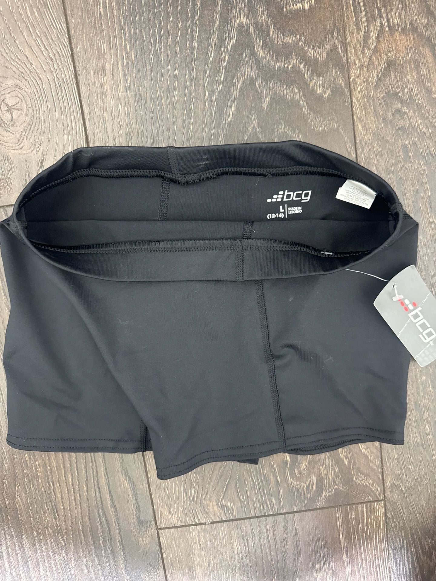 BCG Girls Black Compression Shorts Size L (12–14) Athletic Training NWT
5