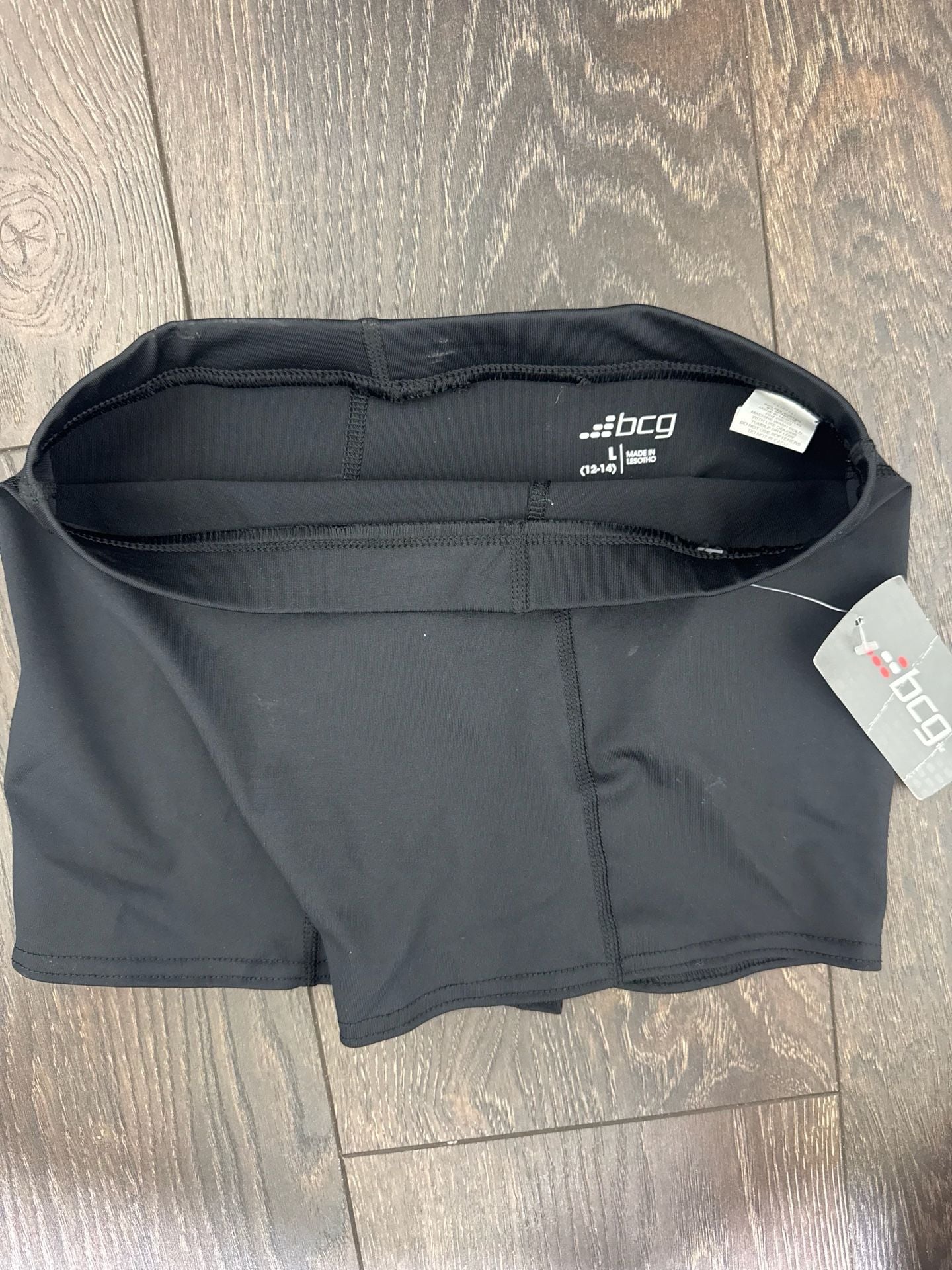 BCG Girls Black Compression Shorts Size L (12–14) Athletic Training NWT
6