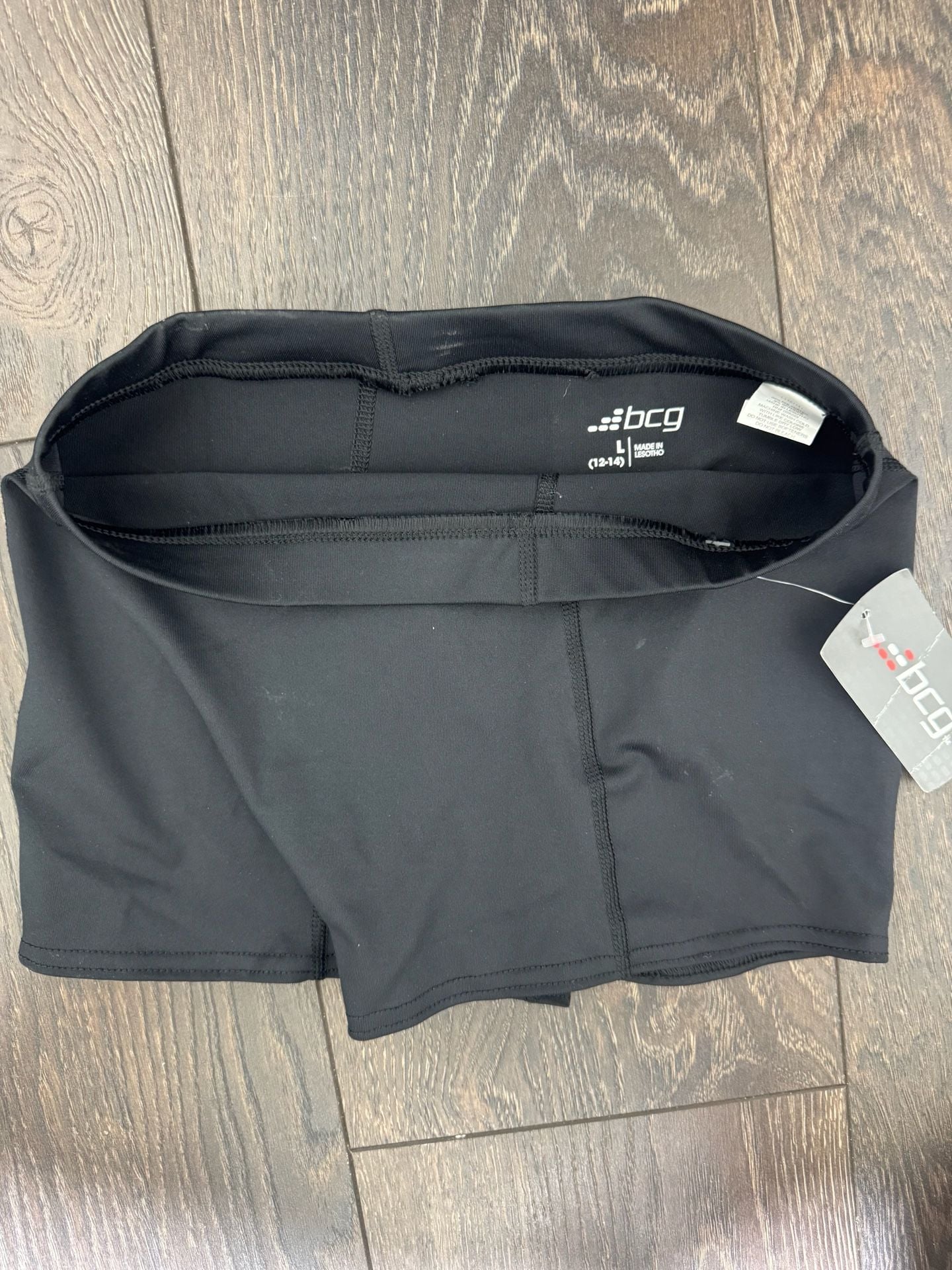 BCG Girls Black Compression Shorts Size L (12–14) Athletic Training NWT
7