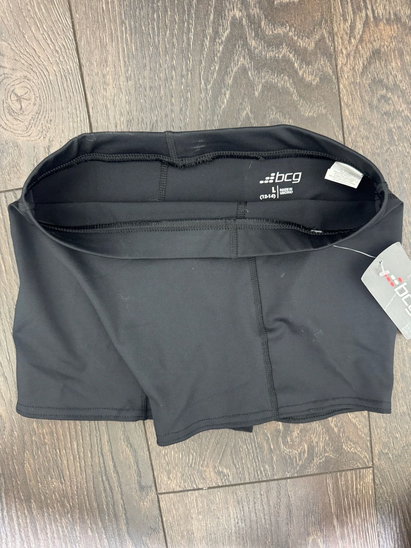 BCG Girls Black Compression Shorts Size L (12–14) Athletic Training NWT
8