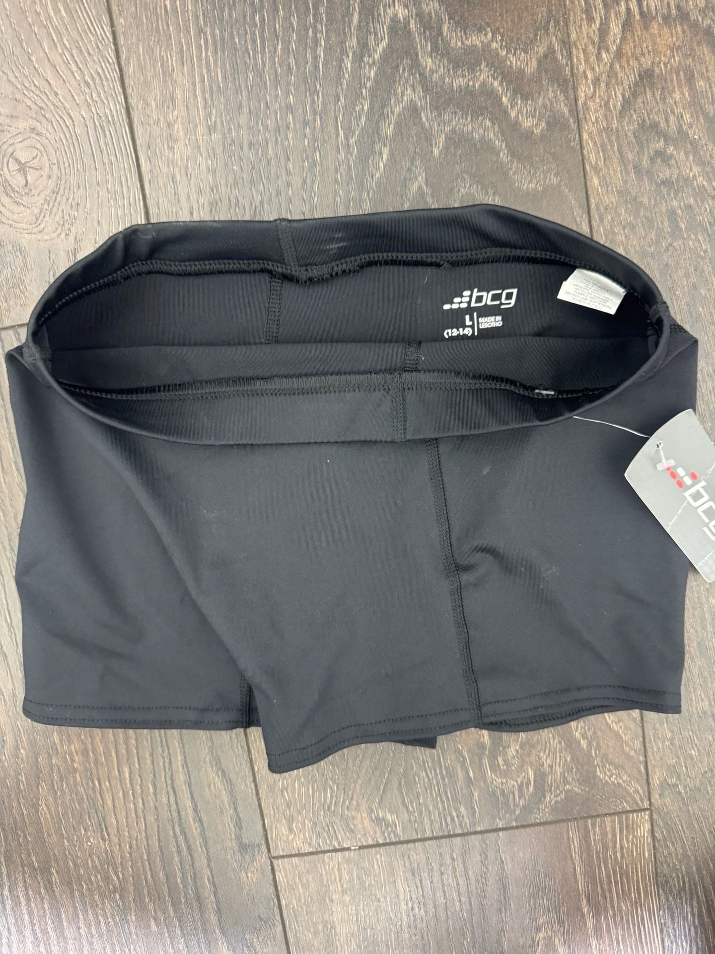 BCG Girls Black Compression Shorts Size L (12–14) Athletic Training NWT
9