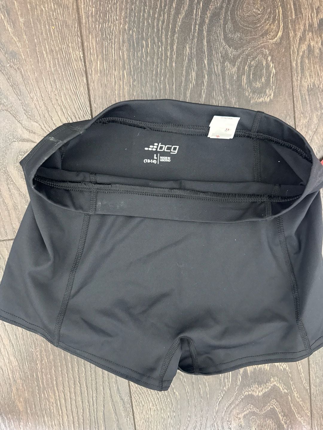 BCG Girls Black Compression Shorts Size L (12–14) Athletic Training NWT
10
