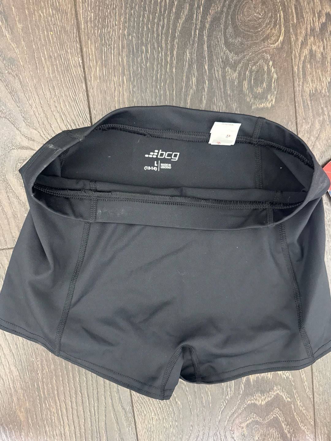 BCG Girls Black Compression Shorts Size L (12–14) Athletic Training NWT
11