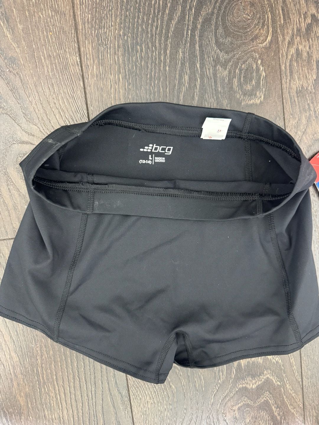 BCG Girls Black Compression Shorts Size L (12–14) Athletic Training NWT
12
