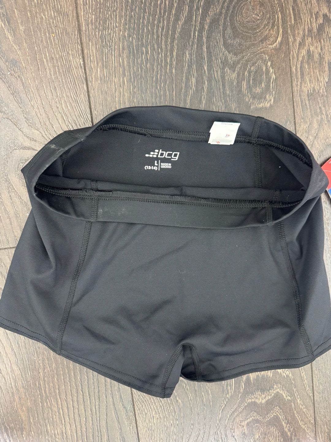 BCG Girls Black Compression Shorts Size L (12–14) Athletic Training NWT
13