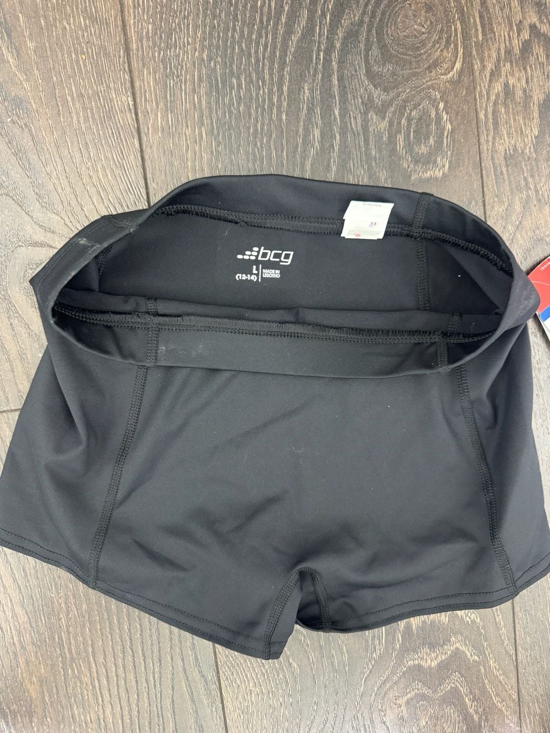 BCG Girls Black Compression Shorts Size L (12–14) Athletic Training NWT
14