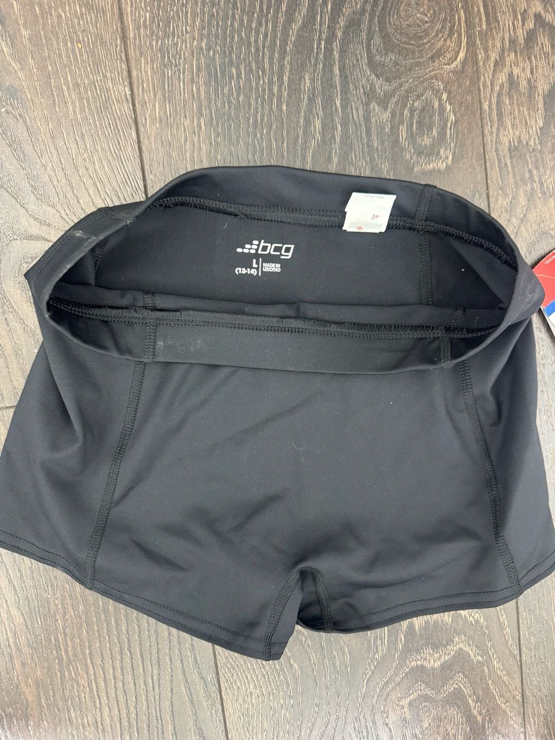 BCG Girls Black Compression Shorts Size L (12–14) Athletic Training NWT
16
