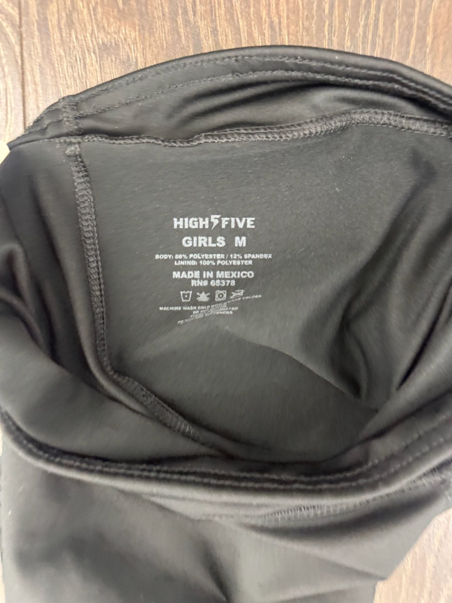 High Five Girls Black Compression Shorts Size M Athletic Performance
4