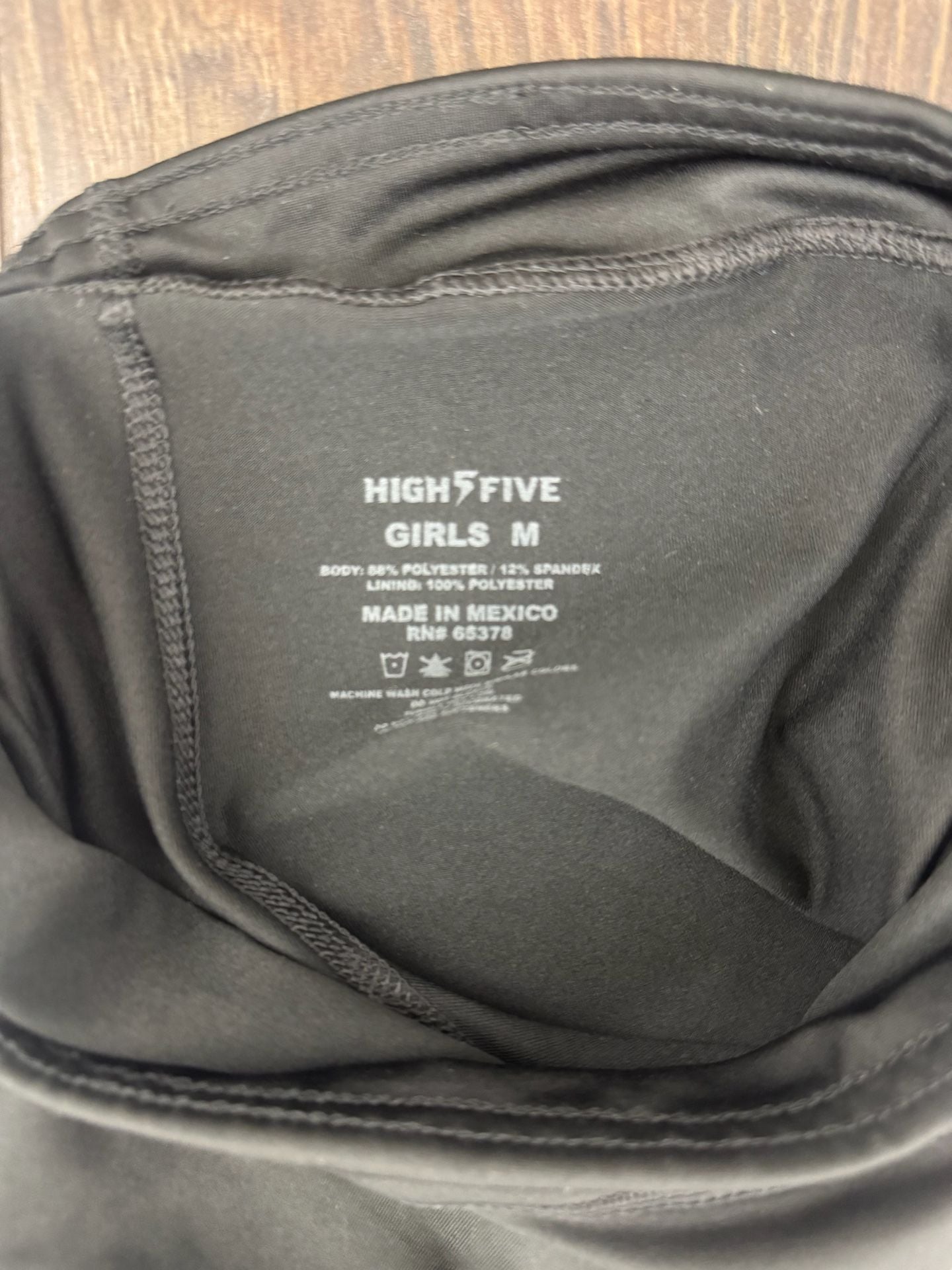 High Five Girls Black Compression Shorts Size M Athletic Performance
5