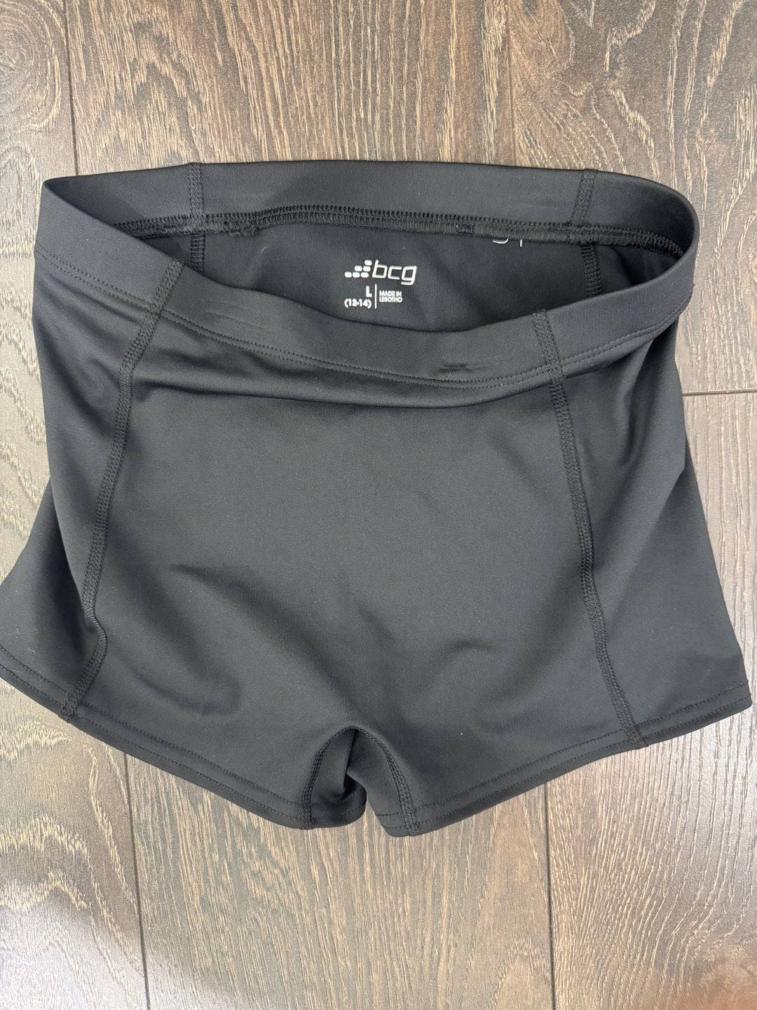 BCG Girls Black Compression Shorts Size L (12–14) Athletic Performance
2