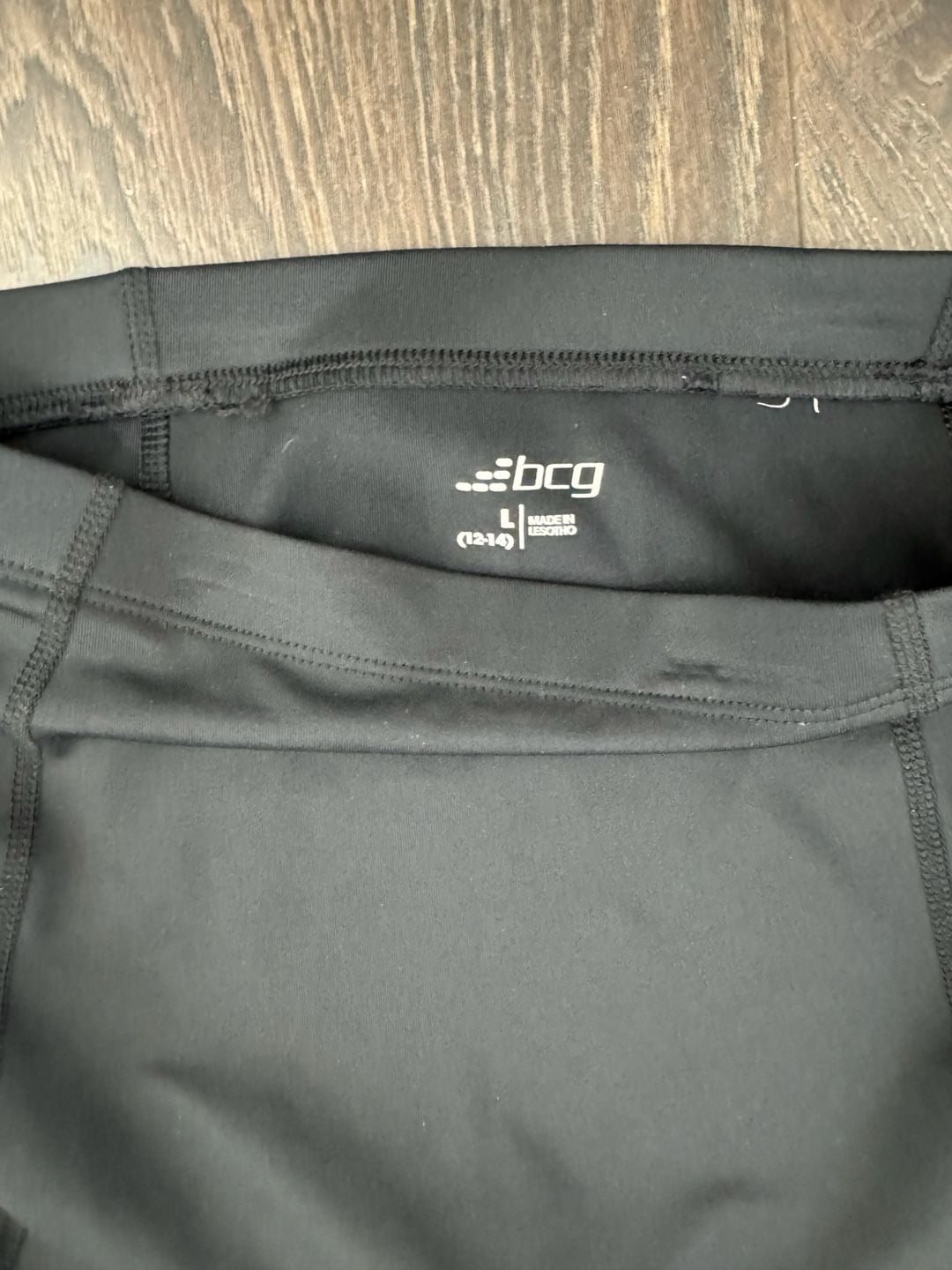 BCG Girls Black Compression Shorts Size L (12–14) Athletic Performance
3
