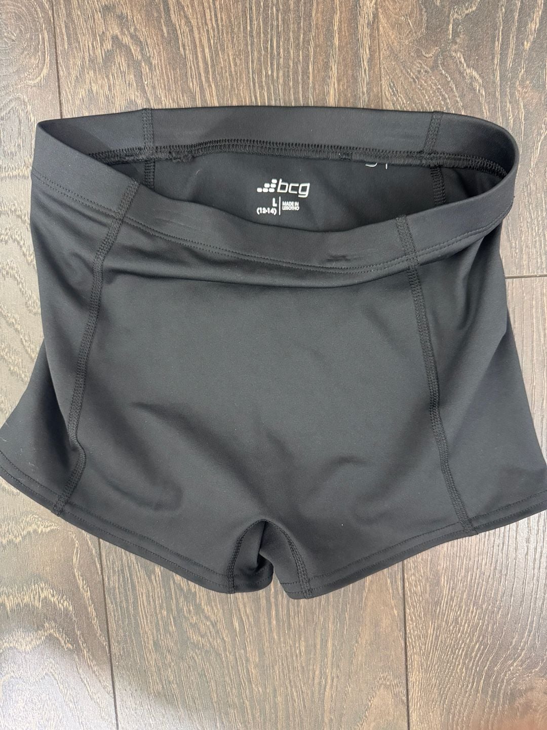 BCG Girls Black Compression Shorts Size L (12–14) Athletic Performance
5