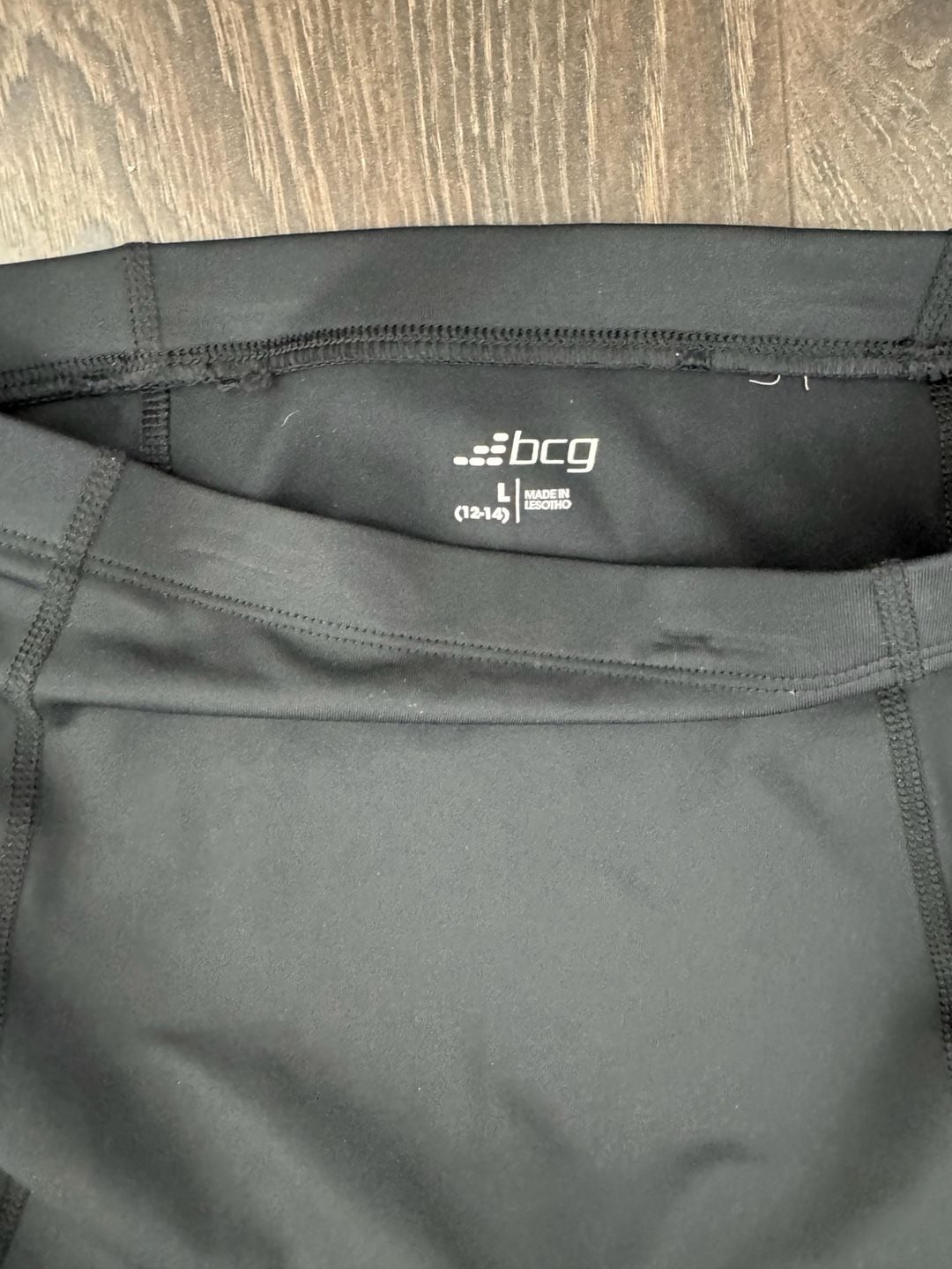 BCG Girls Black Compression Shorts Size L (12–14) Athletic Performance
6