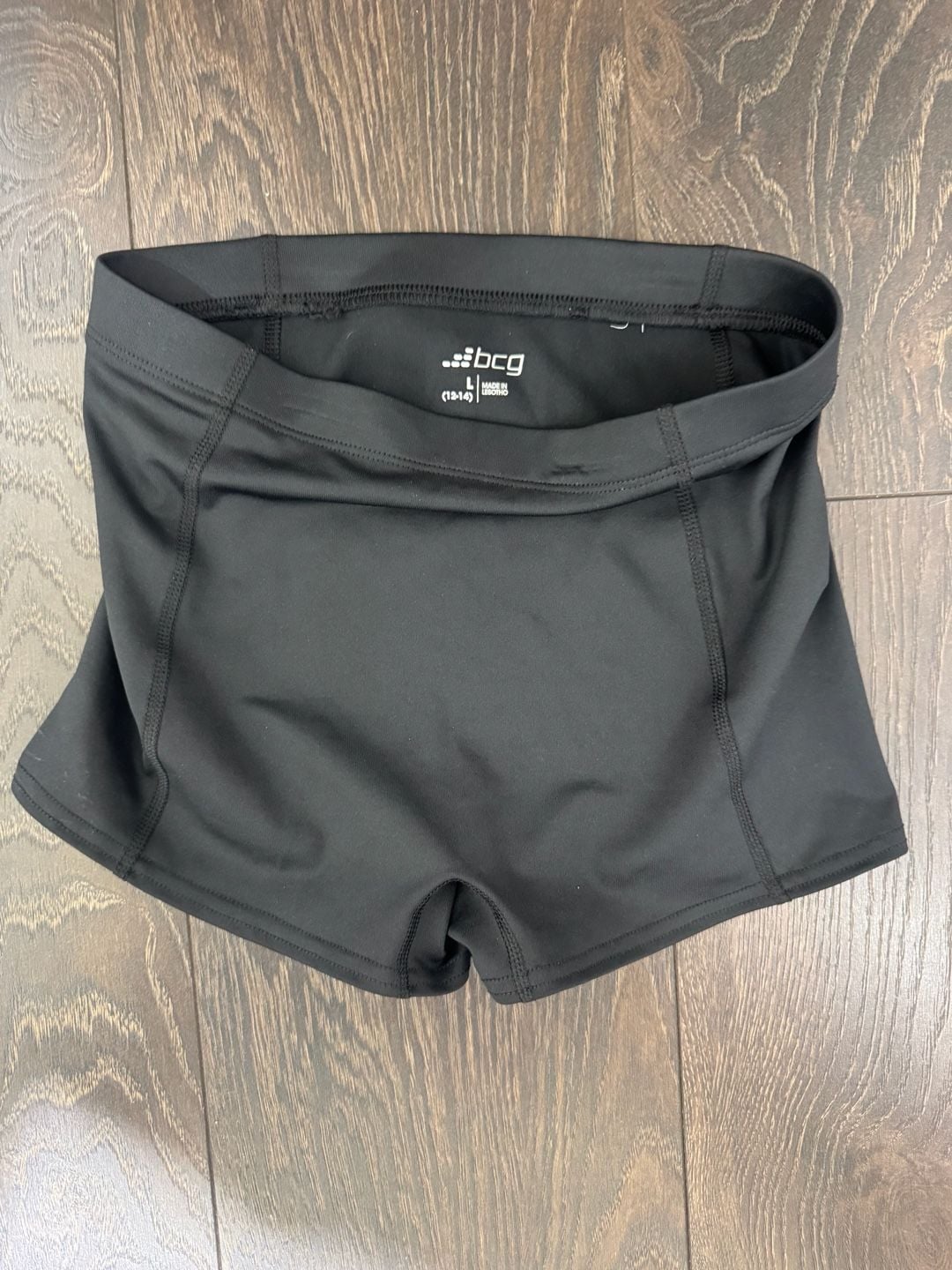 BCG Girls Black Compression Shorts Size L (12–14) Athletic Performance
7