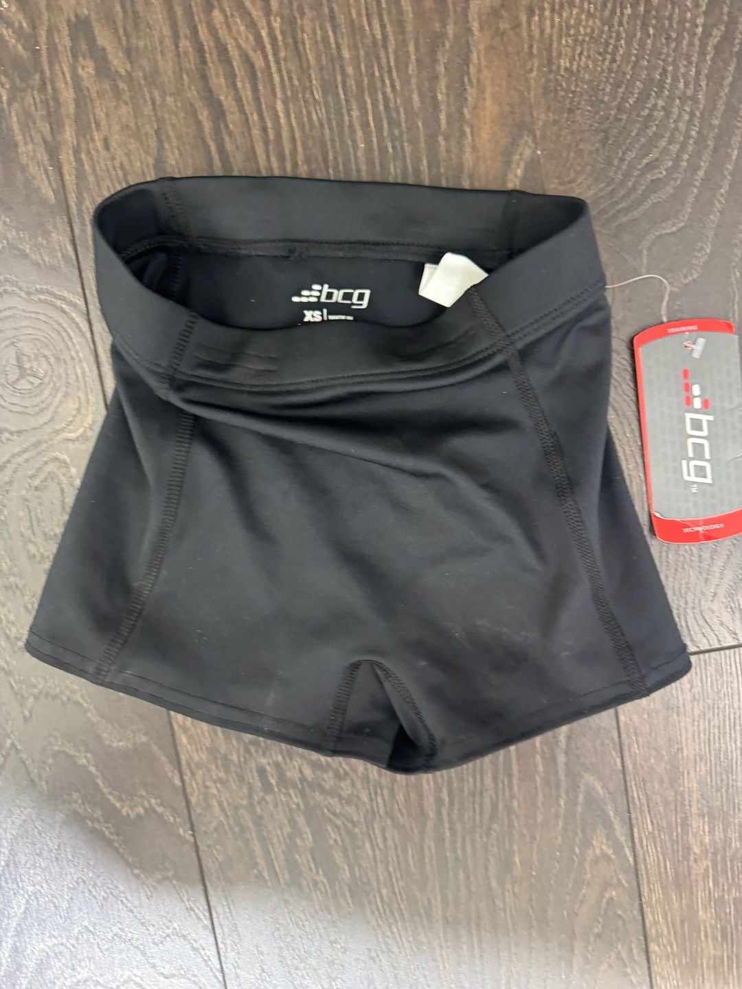 BCG Girls Black Compression Shorts Size L (12–14) Athletic Performance
9