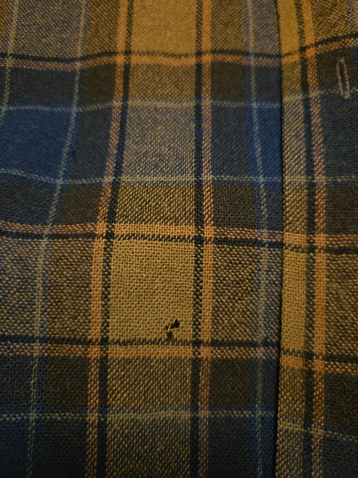Vintage 1950s Pendleton 100% Virgin Wool Flannel  2XL  Blue/yellow Plaid   8