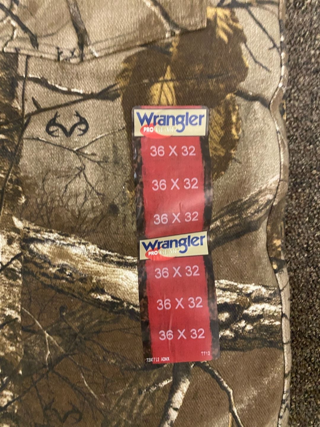 Wrangler ProGear Thermal Camo Jean Realtree Thinsulate 36x32 8