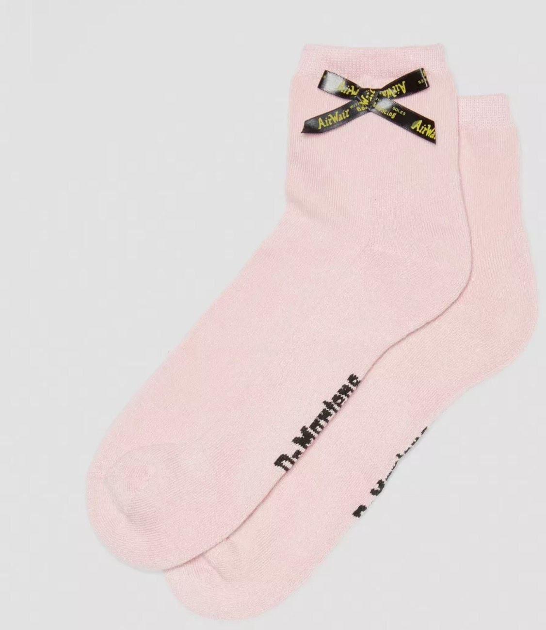 Dr. Martens Ankle Bow Organic Cotton Blend Socks in Pink 1