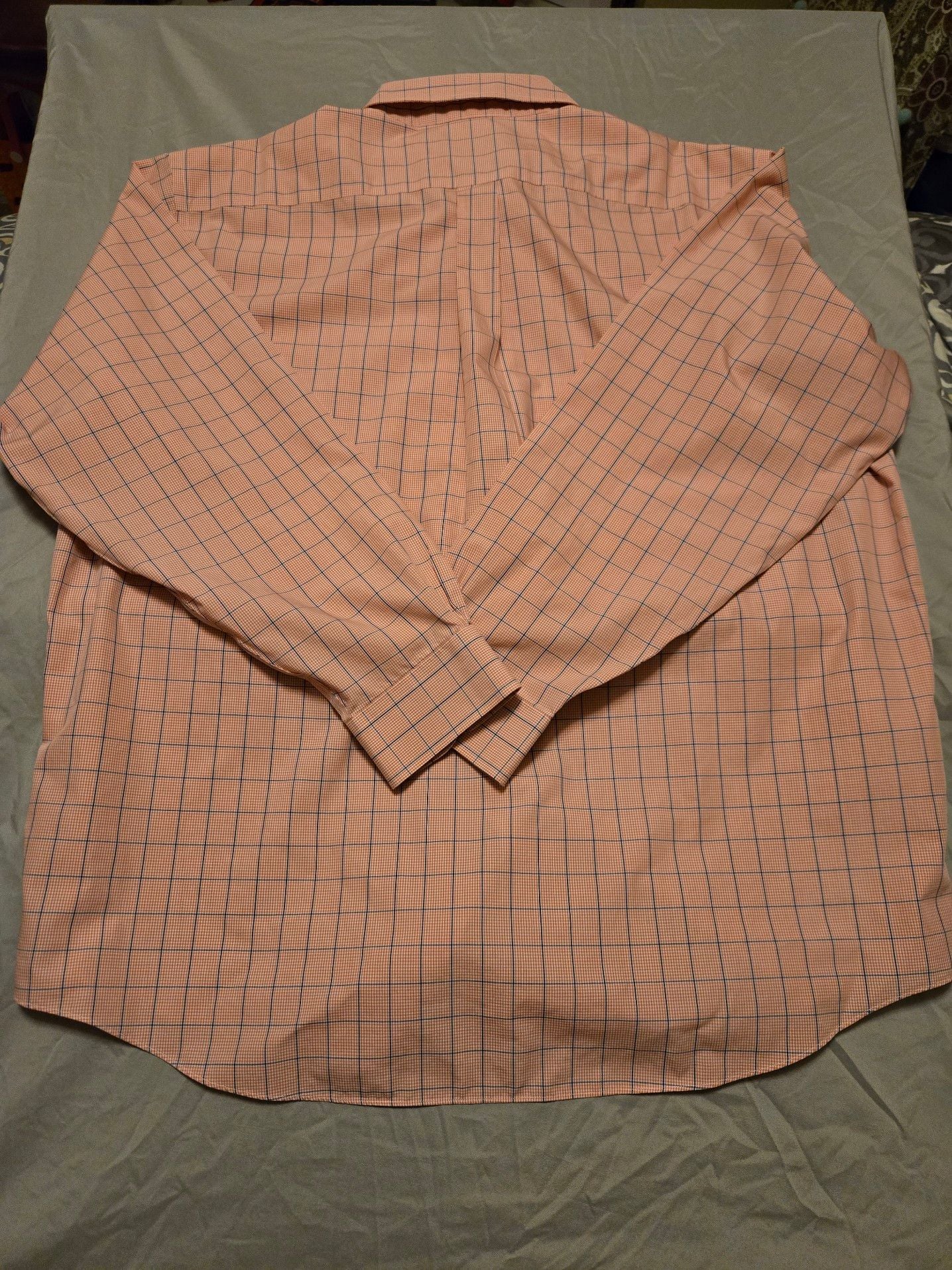 Brooks Brothers "346" Long Sleeve Button Up Mens XL Orange Check Shirt 5