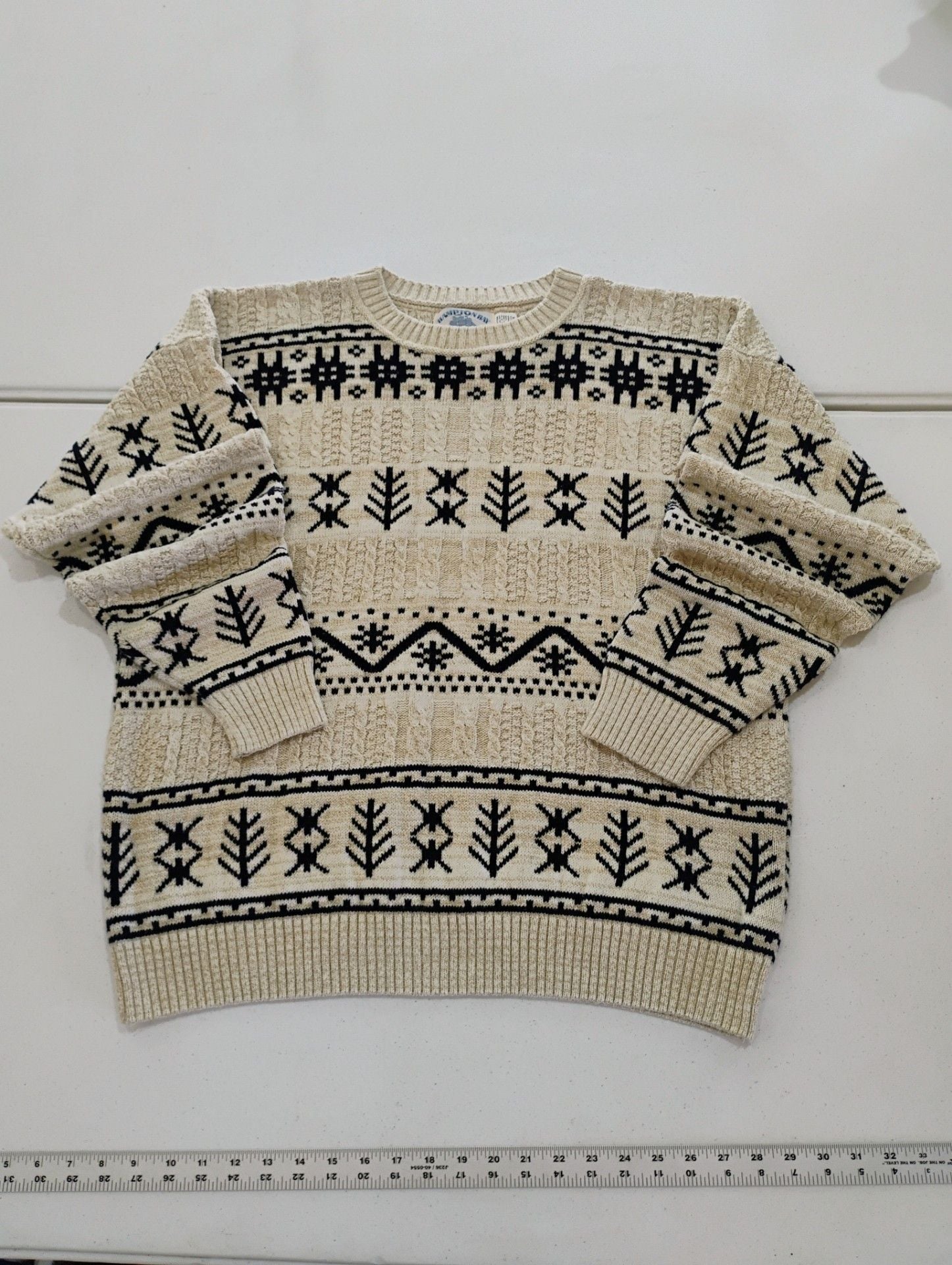 Vintage Hampton Bay Trading Co Cotton Knit Sweater, XL — Made in USA 8