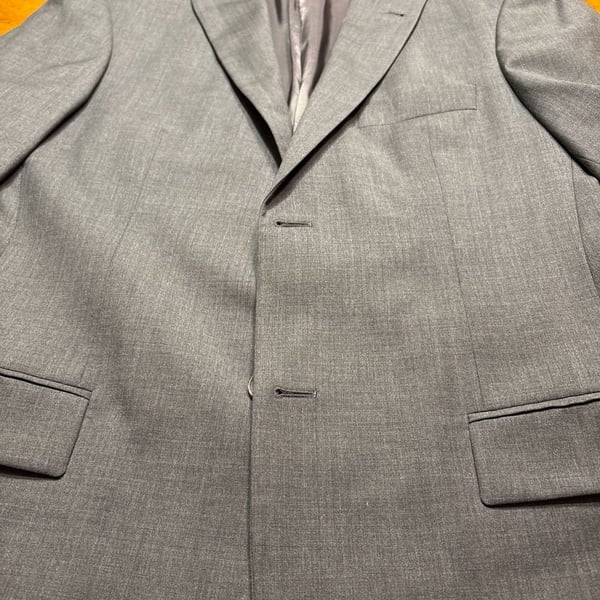 Hugo Boss Men's 38R Slate Gray 100% Virgin Wool 2-Button Suit Jacket Made in USA