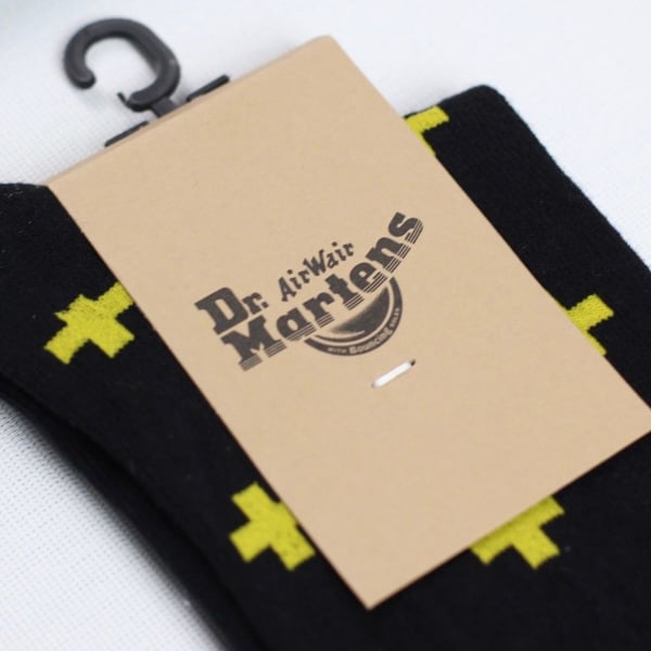 Dr. Martens Cross Logo Organic Cotton Blend Crew Socks Black