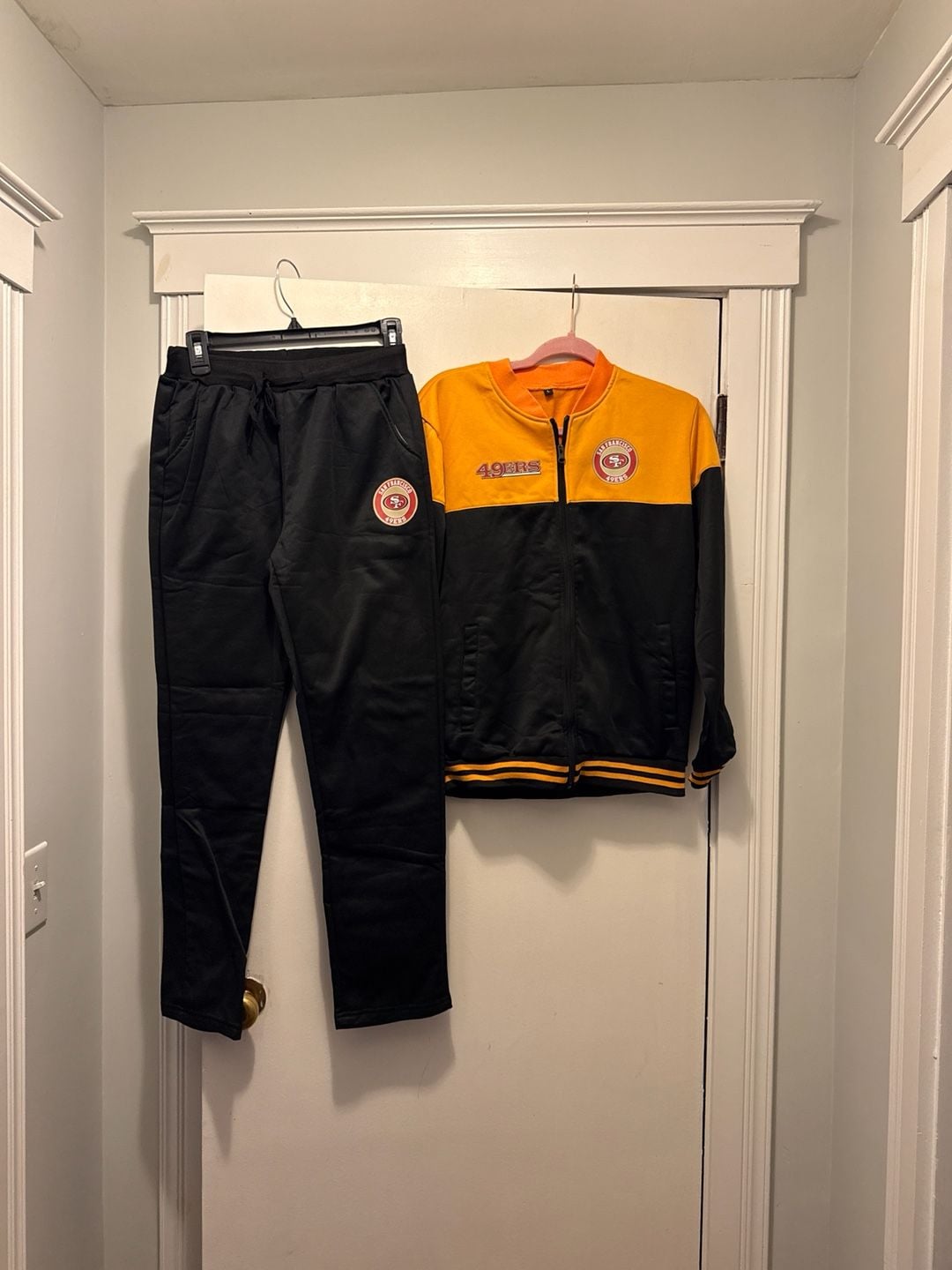 YOUTH - San Francisco 49ers Two-Tone Full-Zip Tracksuit Set 1
