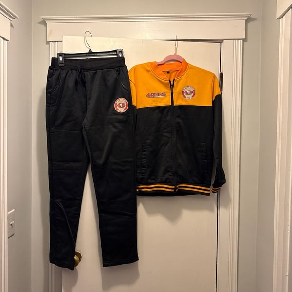  YOUTH - San Francisco 49ers Two-Tone Full-Zip Tracksuit Set 