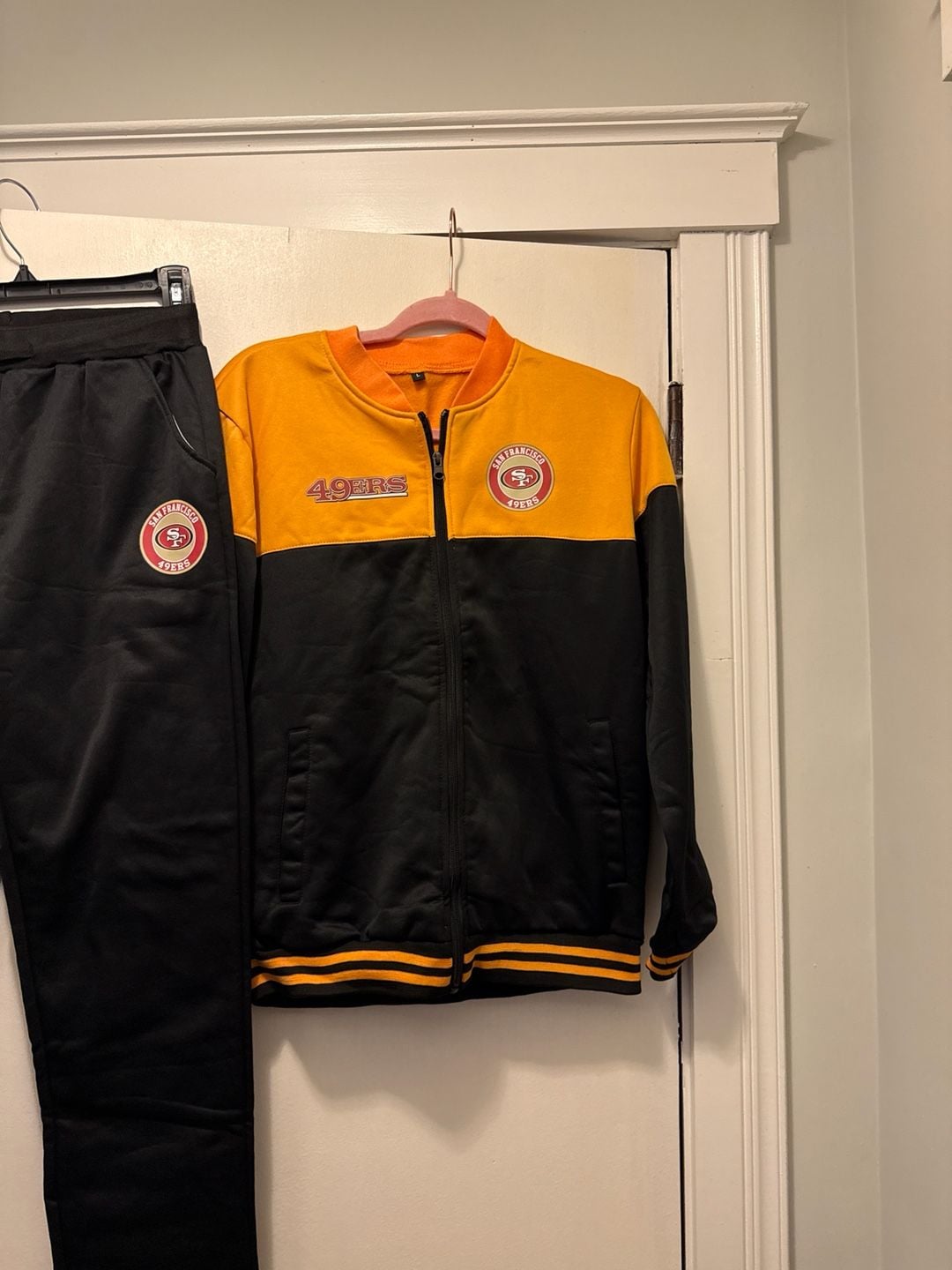 YOUTH - San Francisco 49ers Two-Tone Full-Zip Tracksuit Set 2