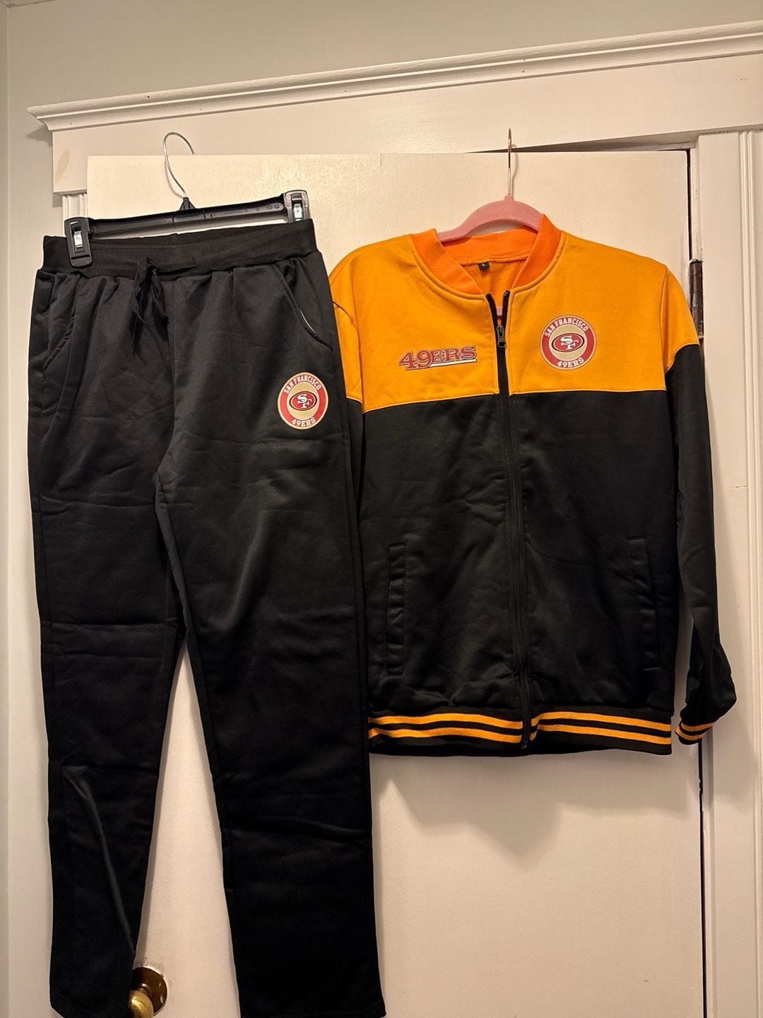 YOUTH - San Francisco 49ers Two-Tone Full-Zip Tracksuit Set 4