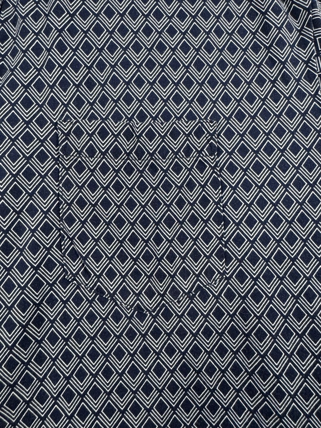 Polo Golf Ralph Lauren Men's Navy and White Geometric Print Cotton Polo Shirt 8