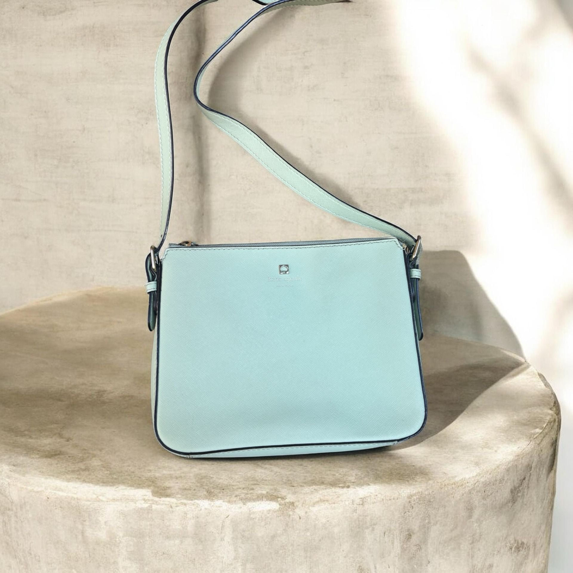 Kate Spade Cove Street Irini Saffiano Leather Crossbody Bag in Mint Mojito 3