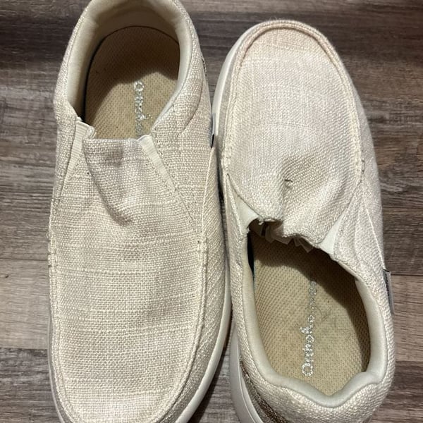 OrthoComfoot Men's Orthopedic Canvas Slip-On Loafers with Arch Support