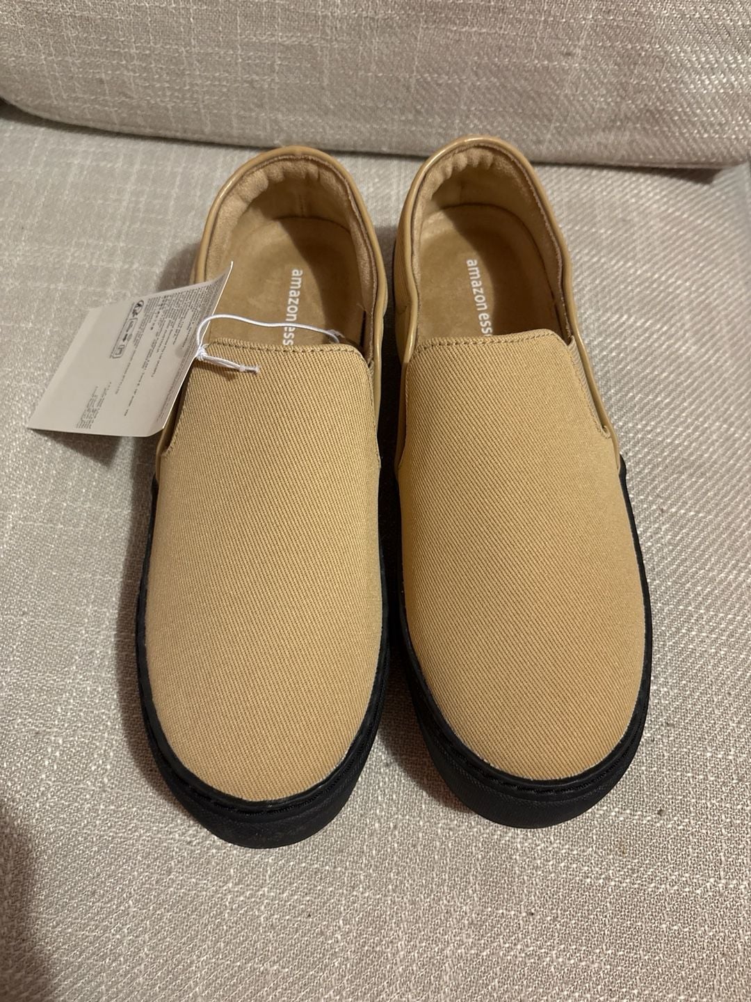 Amazon Essentials Men's Canvas Slip-On Sneaker in Tan 1