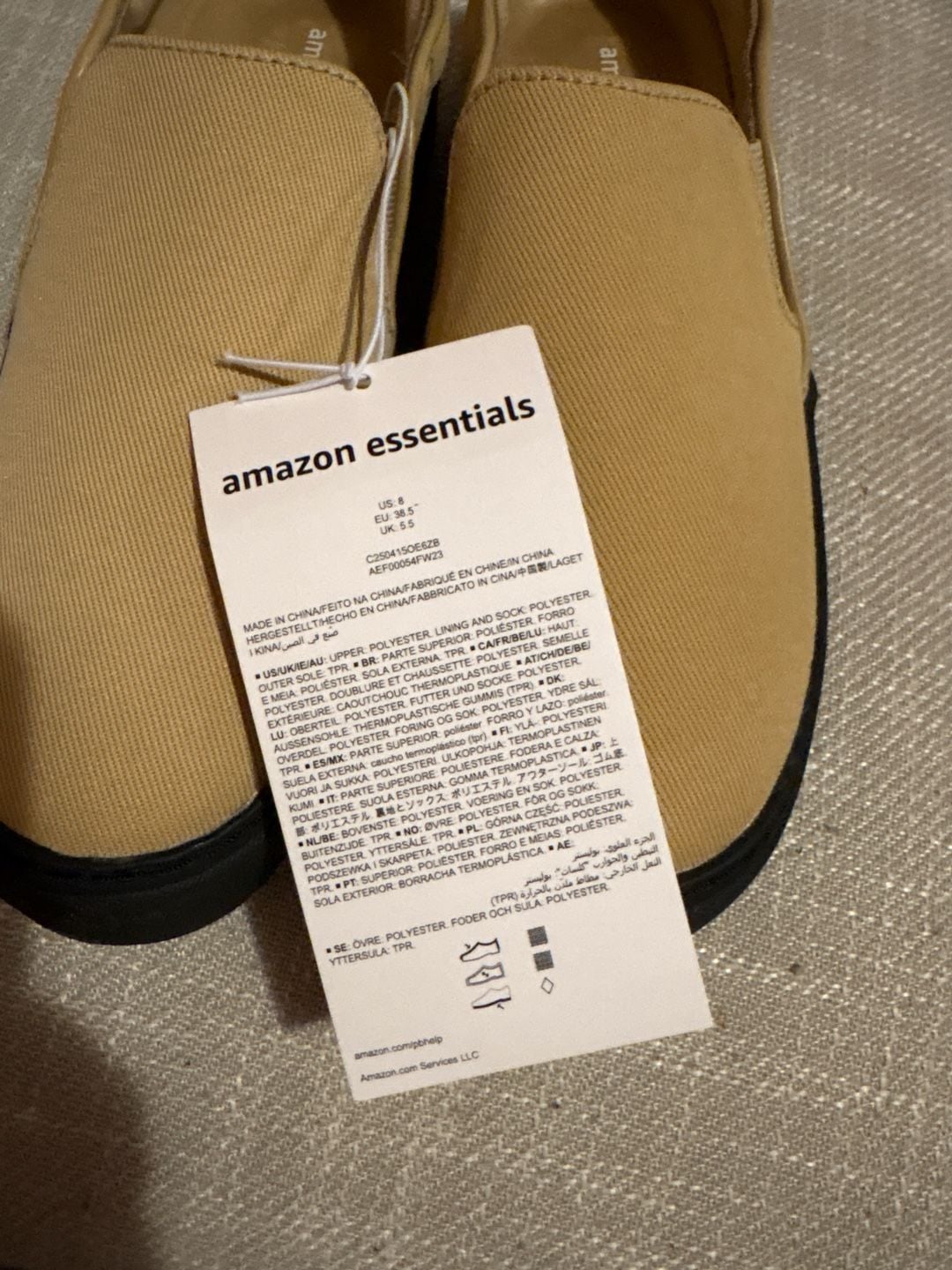 Amazon Essentials Men's Canvas Slip-On Sneaker in Tan 2