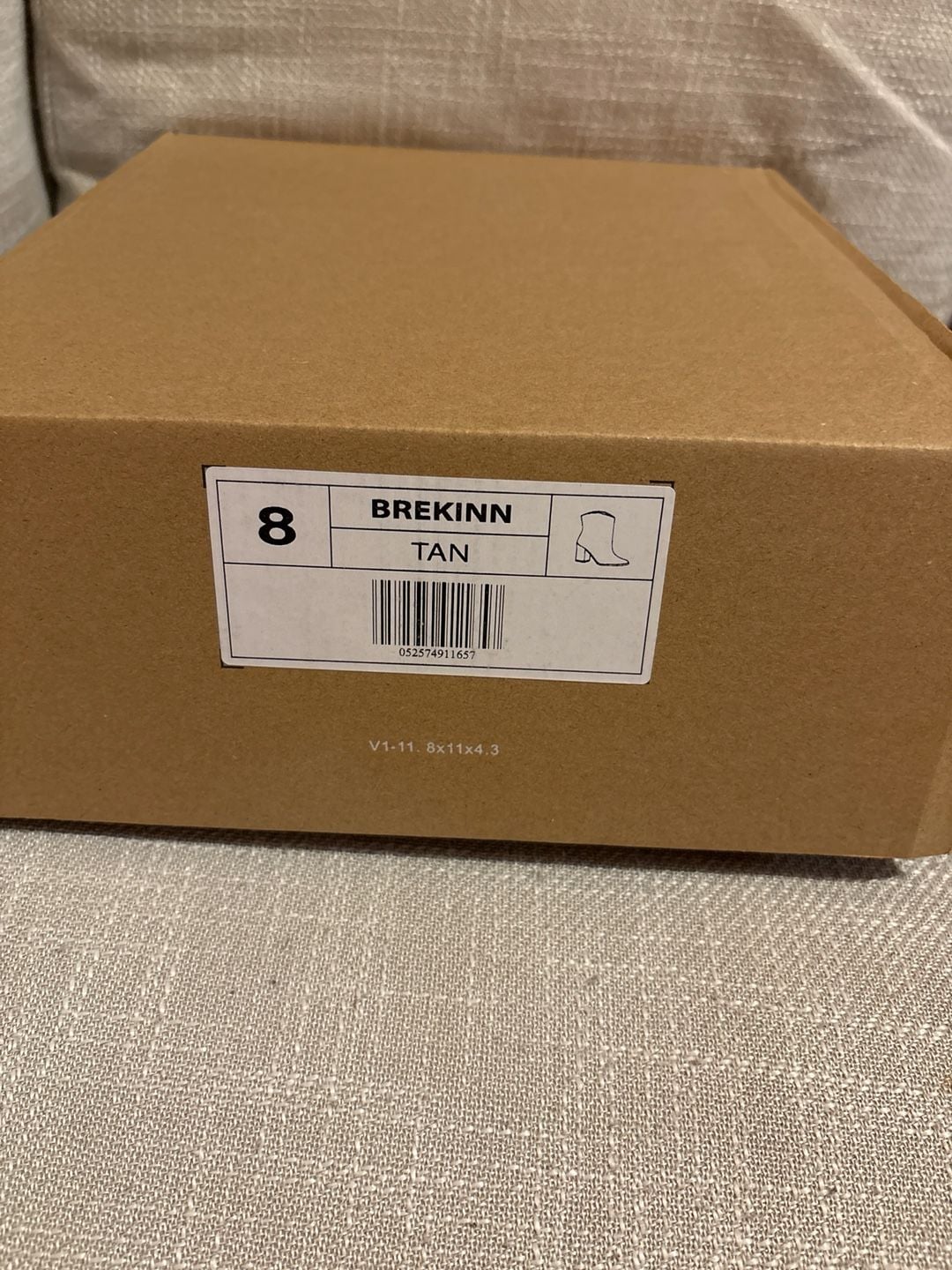 Journee Collection Brekinn Tru Comfort Foam Tan Croc Embossed Square Toe Bootie 3
