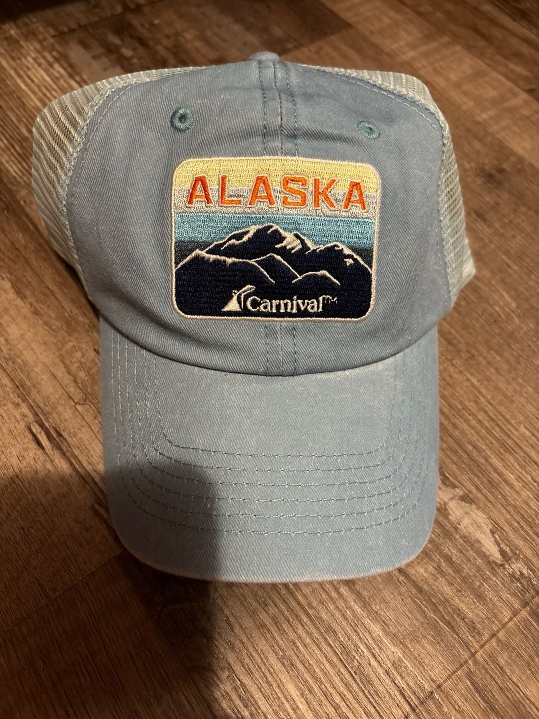 Carnival Cruise Line Alaska Mountain Patch Blue Trucker Hat 2