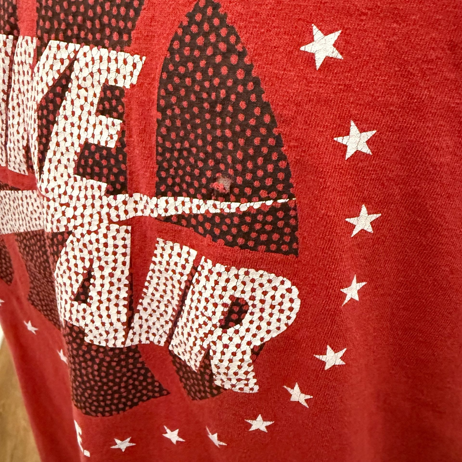Vintage Y2K Distressed Nike Silver Tag Air True Basketball Red Graphic T-Shirt XL 4