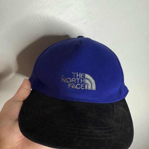 The NORTH FACE Fleece Suede GORE Windstopper ear flap Hat Blue Vintage flaw