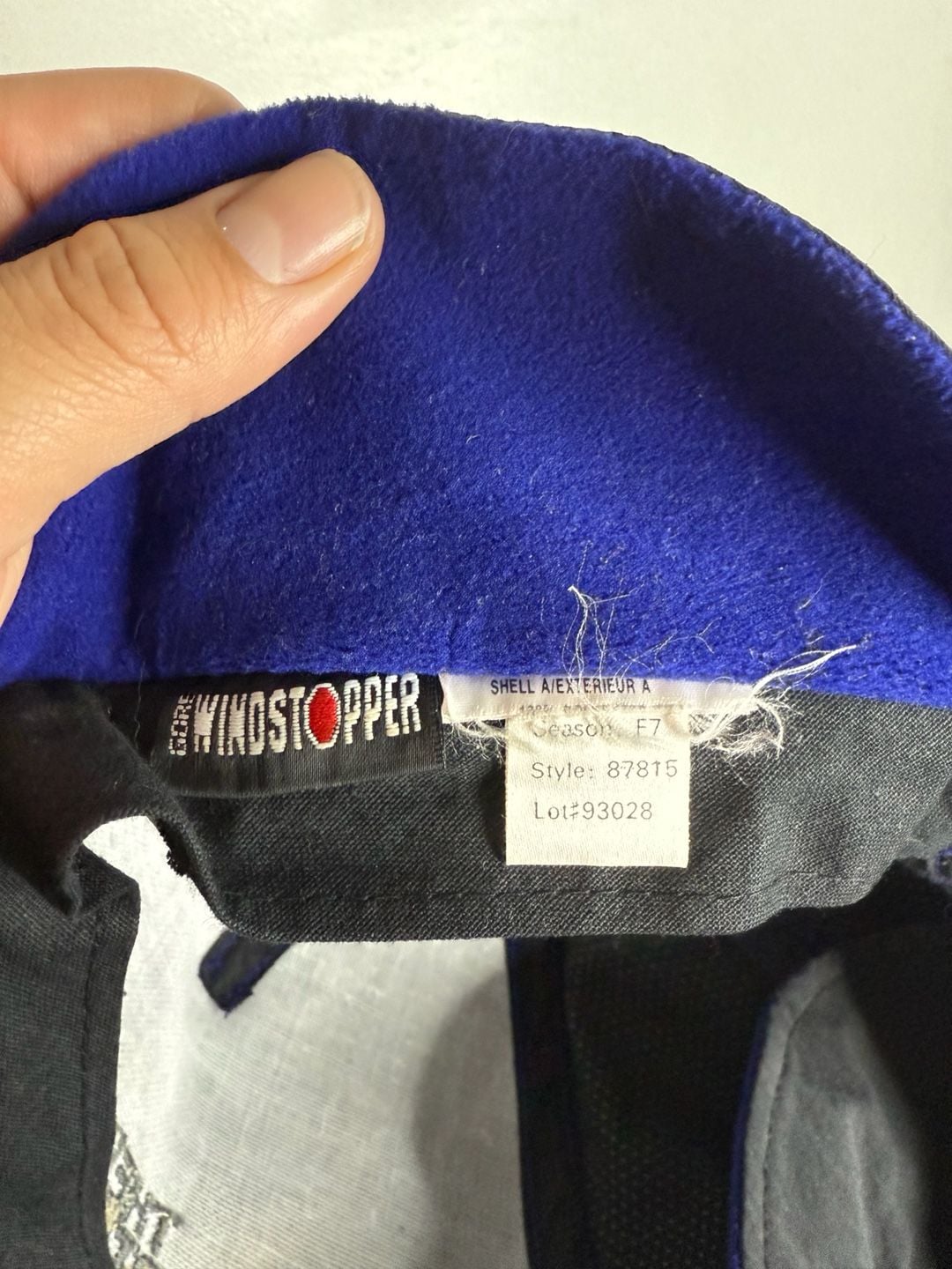 The NORTH FACE Fleece Suede GORE Windstopper ear flap Hat Blue Vintage flaw 7