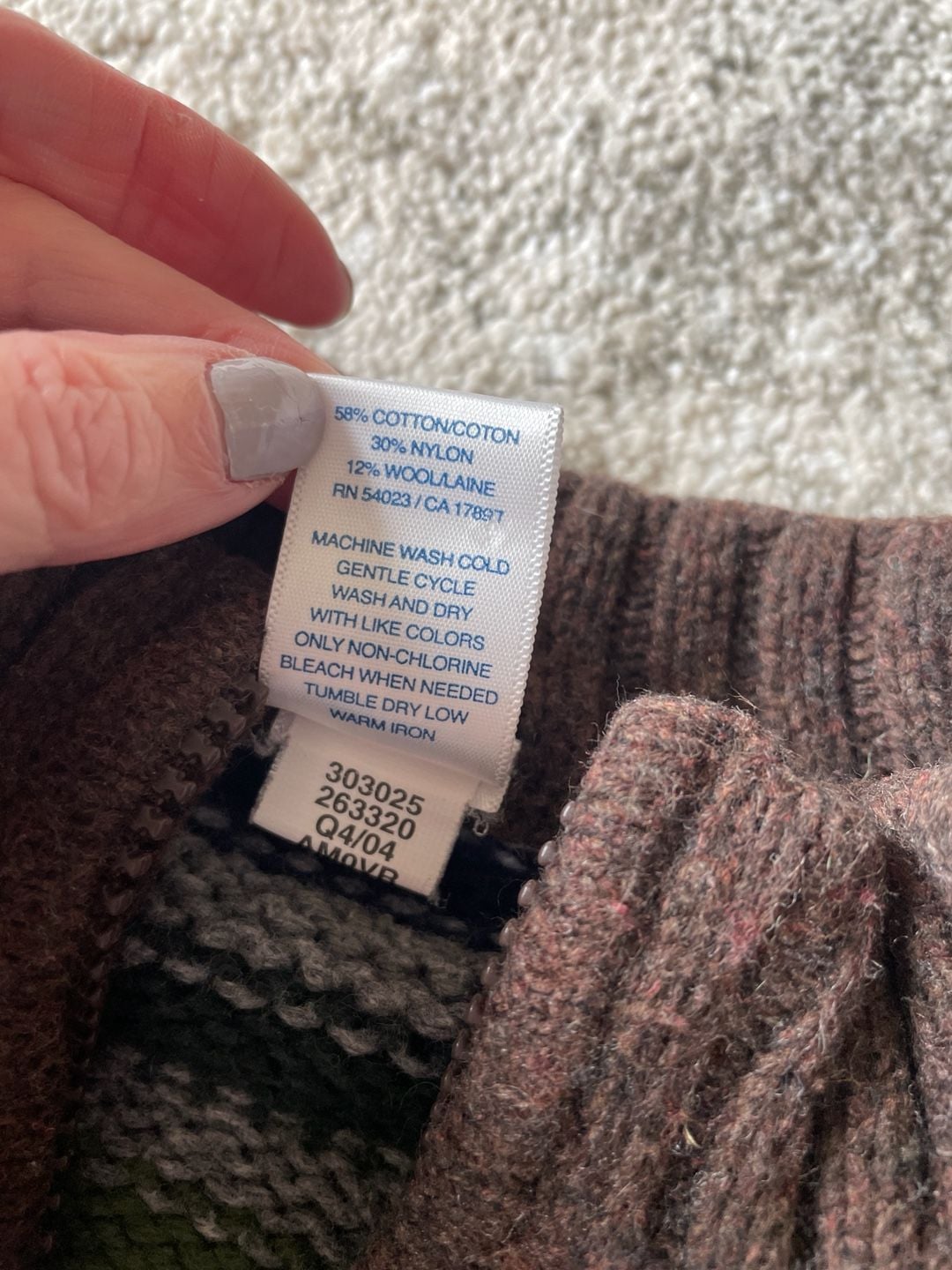 Old Navy Toddler 4T Multicolor Striped Quarter-Zip Wool Blend Sweater 4