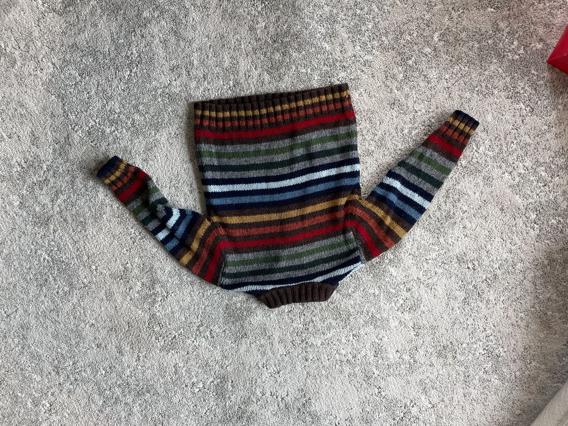 Old Navy Toddler 4T Multicolor Striped Quarter-Zip Wool Blend Sweater 5