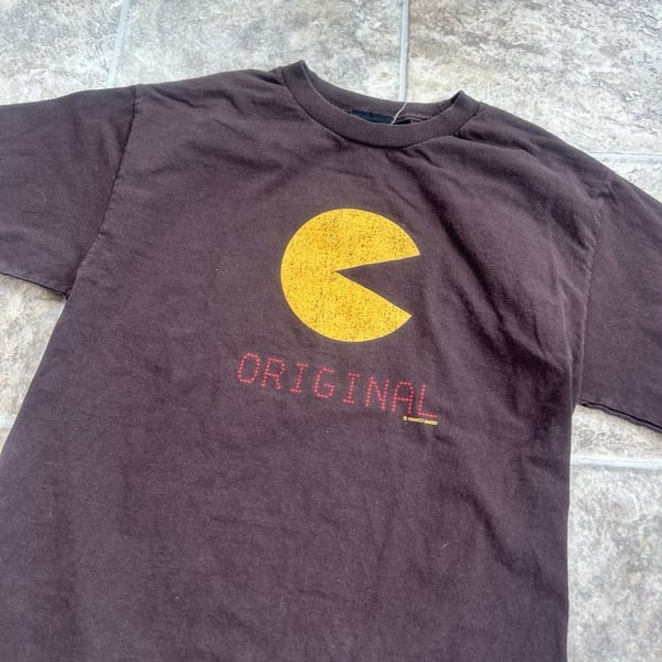 Vintage 90s Pac-Man Namco Original Graphic T-Shirt Giant Tag