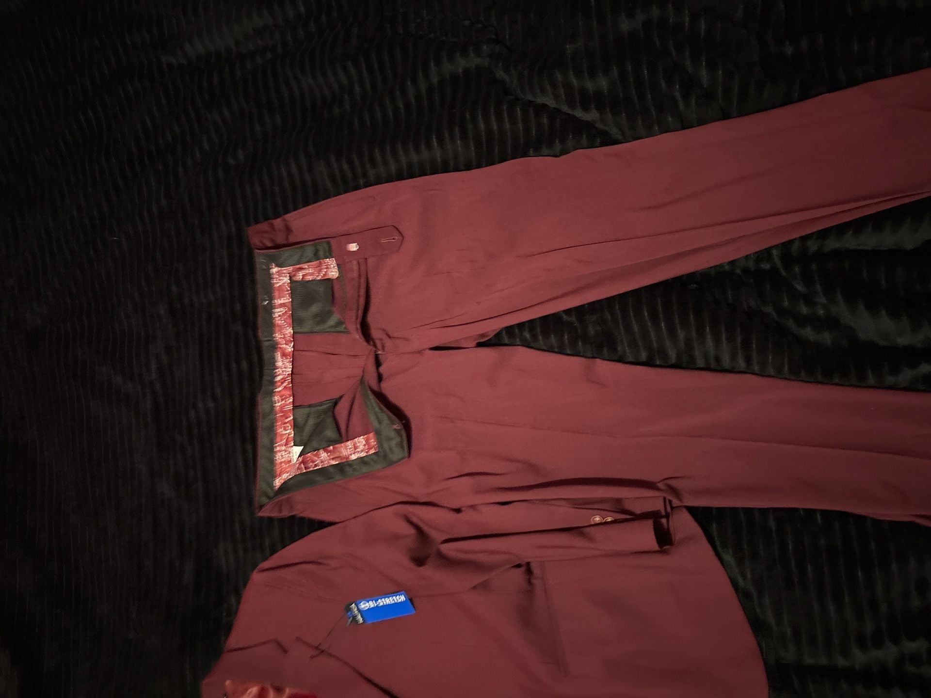 Slim Burgundy Stretch Suit Jacket 4
