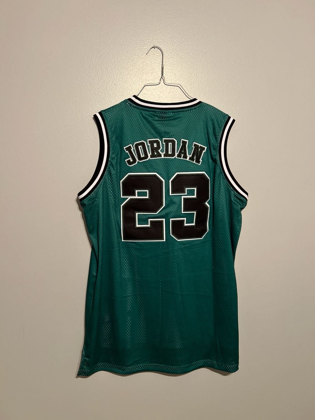 Headgear Classics Nostalgia Co. Jordan #23 Pine Green Chicago Basketball Jersey 6