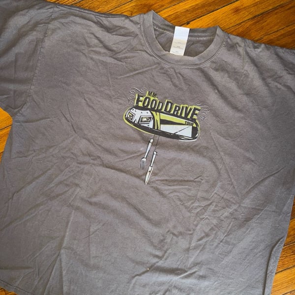 Vintage MF DOOM MM.. FOOD DRIVE TOUR 2004 Concert T-Shirt Gray XXL